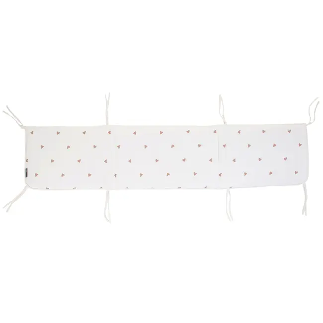 Protectie patut Childhome Jerse/Muselina 35x170 cm, Inimioare ERFCH-CCBPJOH