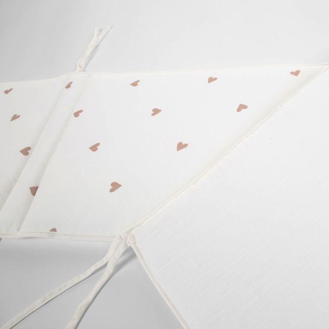 Protectie patut Childhome Jerse/Muselina 35x170 cm, Inimioare ERFCH-CCBPJOH