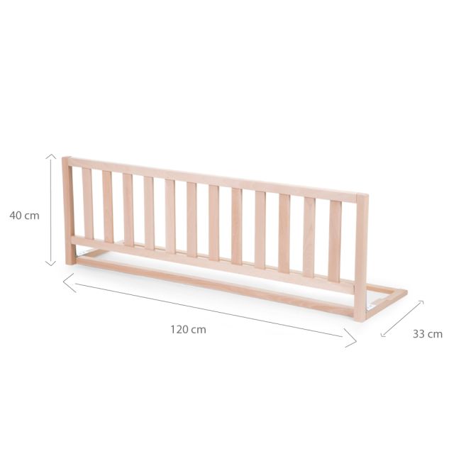 Protectie pentru pat Childhome 120 cm, Fag Natur ERFCH-BERA