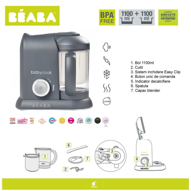 Robot Beaba Babycook Solo Dark Grey ERFB912794
