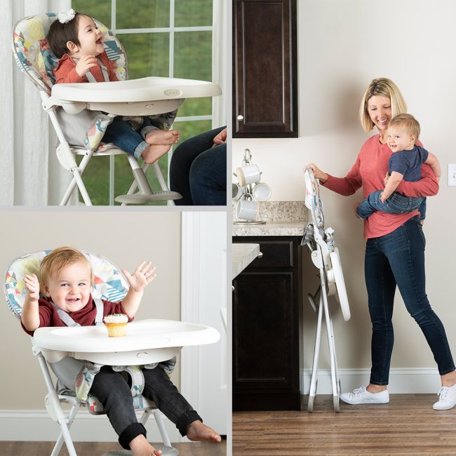 Scaun de masa Graco Snack N Stow Paintbox ERFG3T999PBXEU
