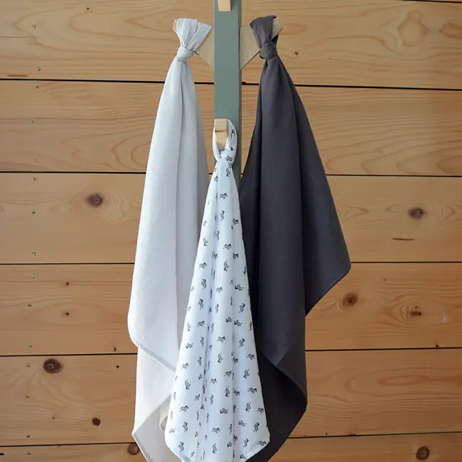 Set 3 Museline Beaba bumbac organic 70x70 cm Savana Grey ERFB920344
