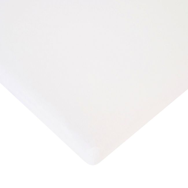 Cearsaf saltea 75x95 cm Childhome, Bumbac Organic Alb ERFCH-CCFIB92W