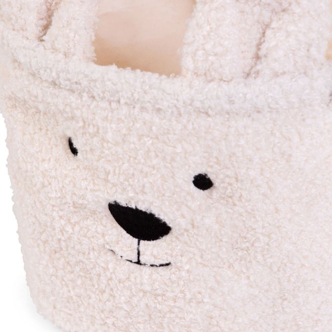 Cos depozitare Childhome 25x20x20 cm, Teddy Alb ERFCH-CCBTW20