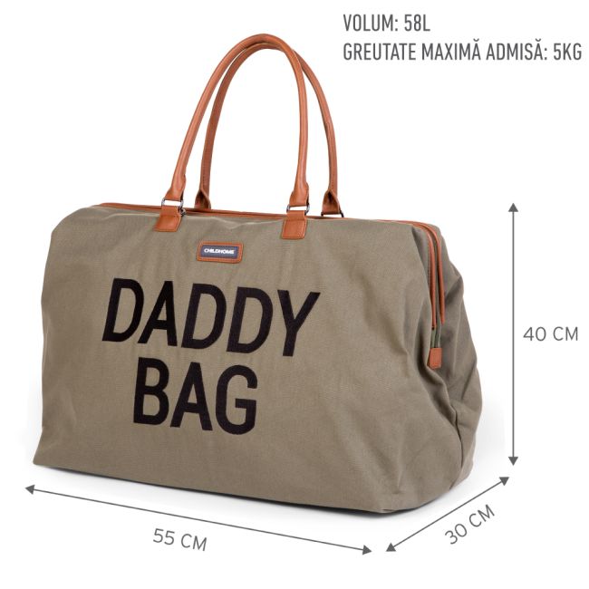 Geanta de infasat Childhome Daddy Bag Kaki ERFCH-CWDBBKA