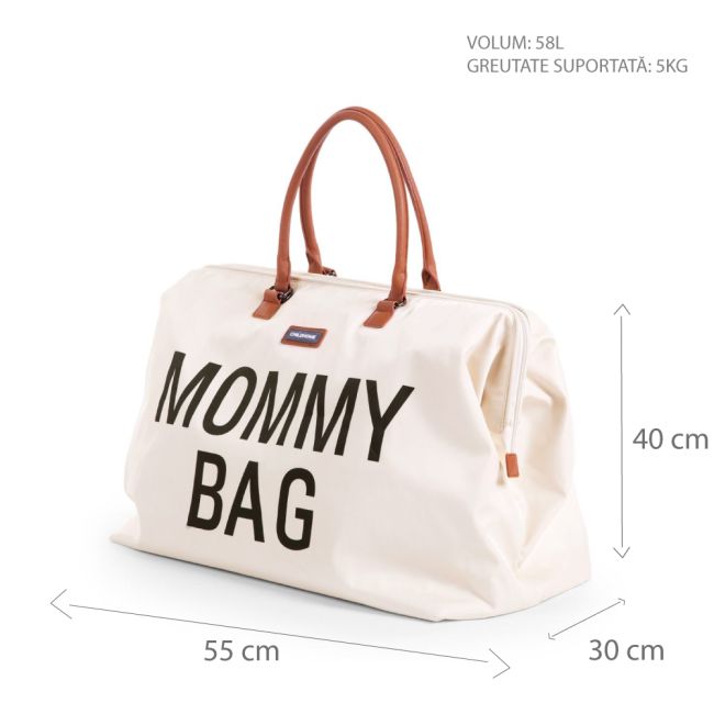 Geanta de infasat Childhome Mommy Bag Ecru ERFCH-CWMBBWH