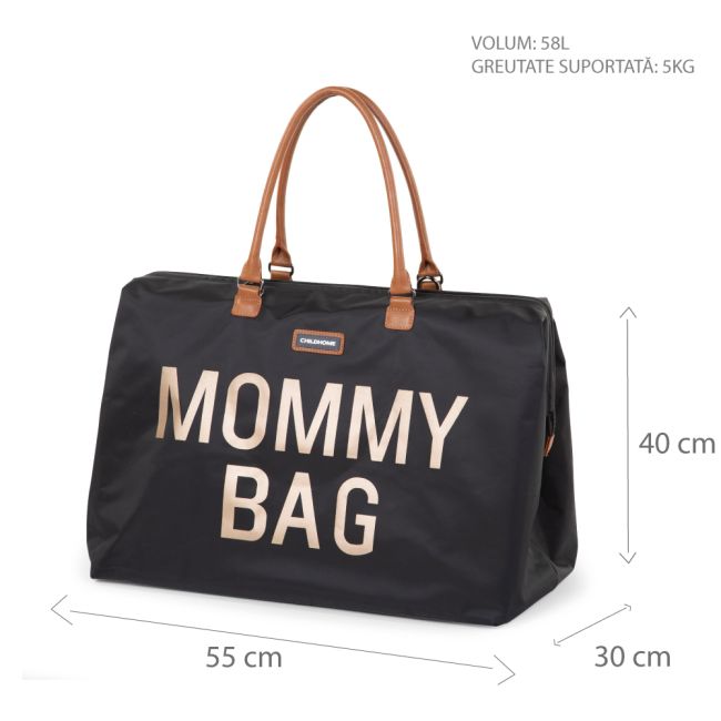 Geanta de infasat Childhome Mommy Bag Negru ERFCH-CWMBBBLGO