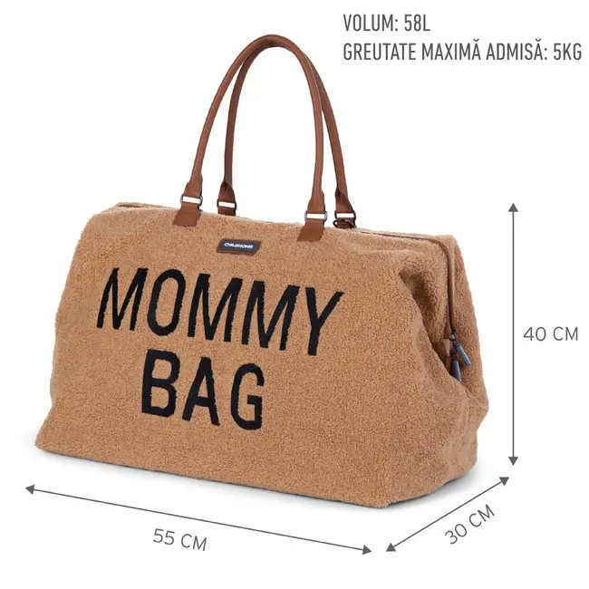 Geanta de infasat Childhome Mommy Bag Teddy ERFCH-CWMBBT