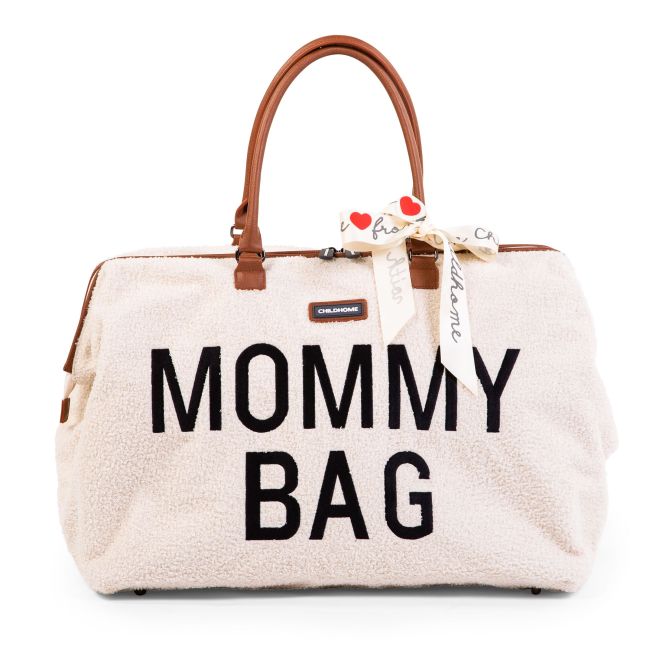 Geanta de infasat Childhome Mommy Bag Teddy Ecru ERFCH-CWMBBTW