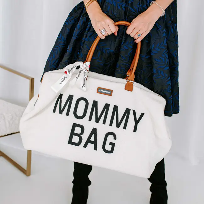 Geanta de infasat Childhome Mommy Bag Teddy Ecru ERFCH-CWMBBTW