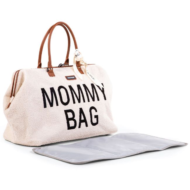 Geanta de infasat Childhome Mommy Bag Teddy Ecru ERFCH-CWMBBTW