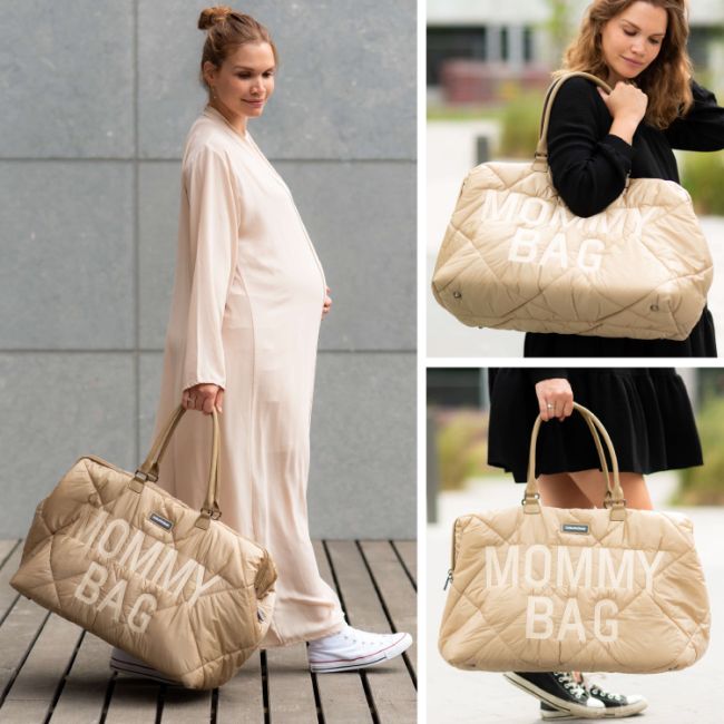 Geanta de infasat matlasata Childhome Mommy Bag Bej ERFCH-CWMBBPBE