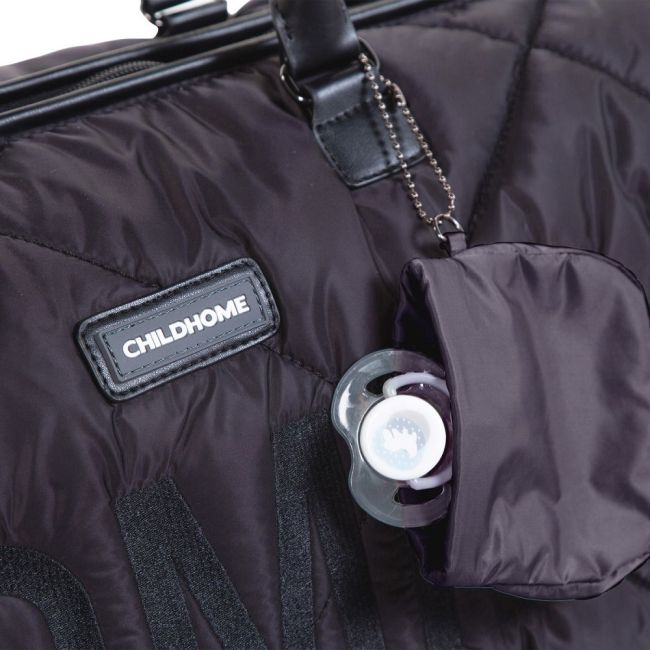 Geanta de infasat matlasata Childhome Mommy Bag Negru ERFCH-CWMBBPBL