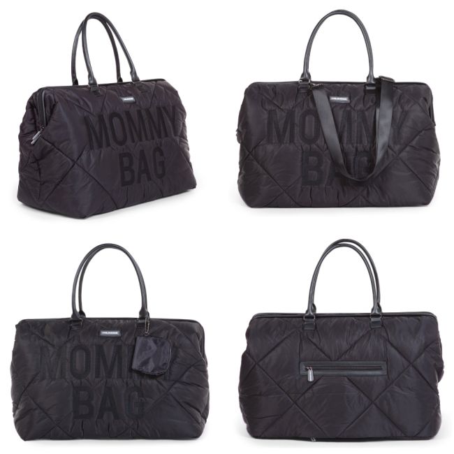 Geanta de infasat matlasata Childhome Mommy Bag Negru ERFCH-CWMBBPBL