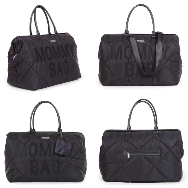Geanta de infasat matlasata Childhome Mommy Bag Negru ERFCH-CWMBBPBL