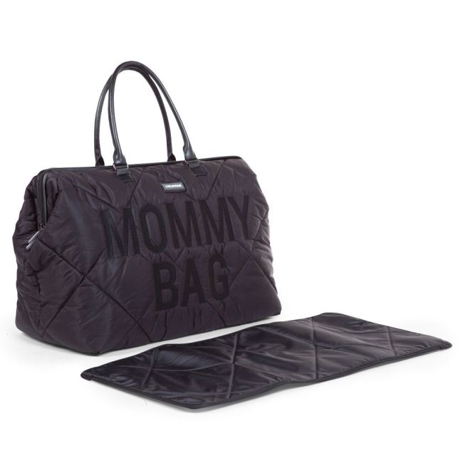 Geanta de infasat matlasata Childhome Mommy Bag Negru ERFCH-CWMBBPBL