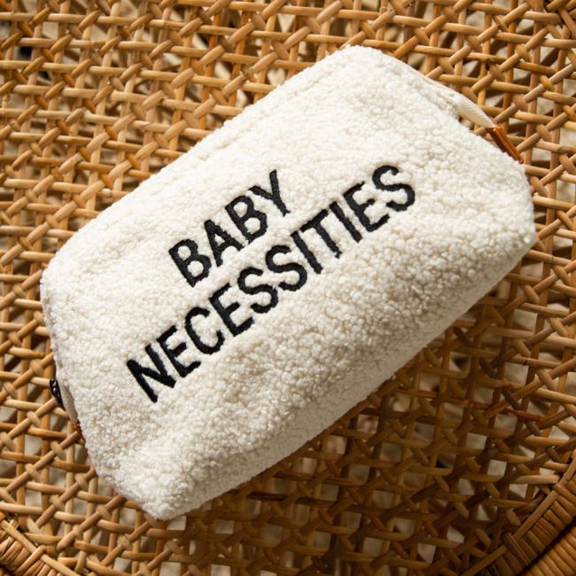 Geanta de toaleta Childhome Baby Necessities Teddy Alb ERFCH-CWNESTW
