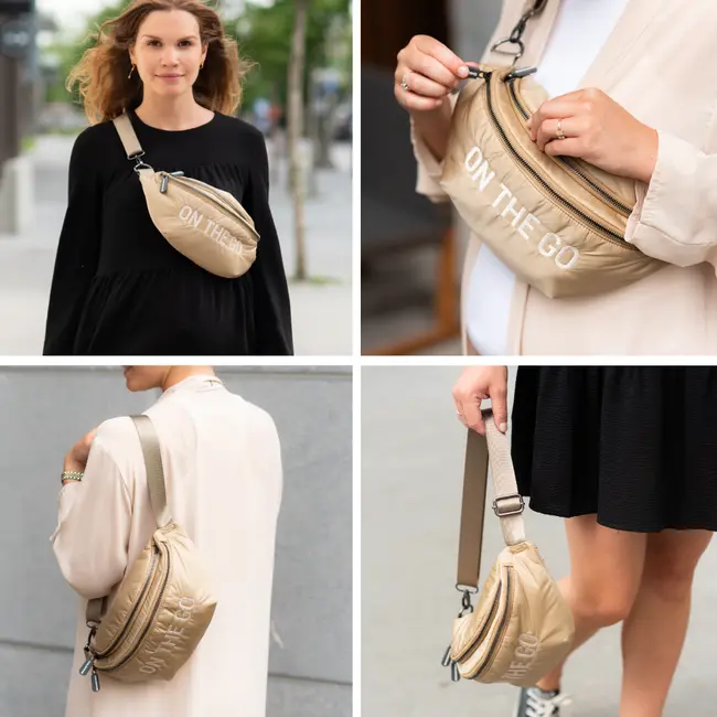 Geanta matlasata Childhome Banana On The Go Bej ERFCH-CWBANAPBE