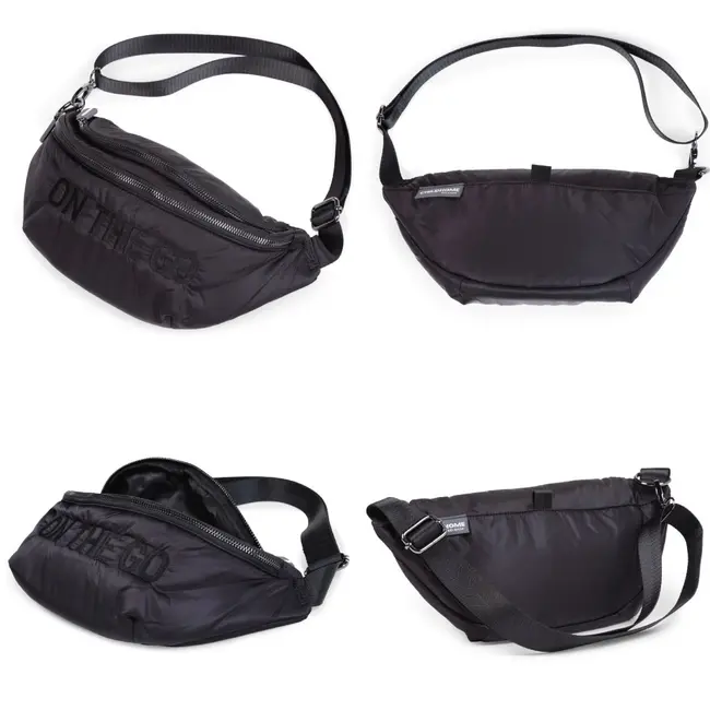 Geanta matlasata Childhome Banana On The Go Negru ERFCH-CWBANAPBL