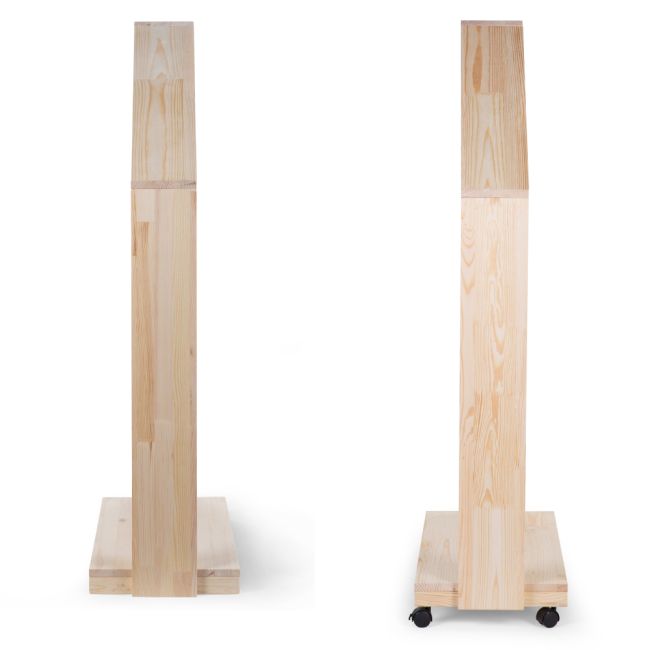 Mobilier decorativ casuta cu roti Childhome 80x135 cm, Lemn Natural ERFCH-OHCN