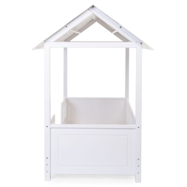 Pat Casuta Childhome cu protectii laterale 70x140 cm Lemn Alb ERFCH-B140BHR
