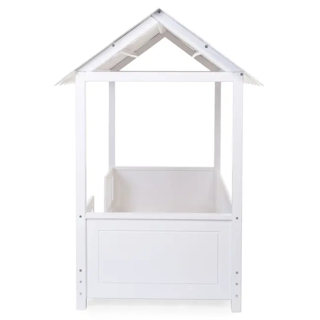 Pat Casuta Childhome cu protectii laterale 70x140 cm Lemn Alb ERFCH-B140BHR