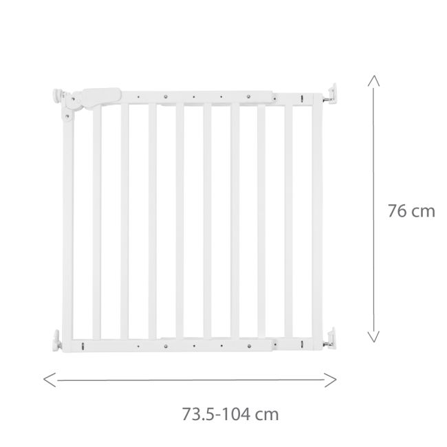 Poarta de siguranta lemn Childhome Maestro 73.5-104 cm Alb ERFCH-VHMAEW
