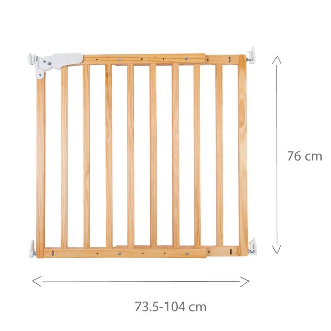 Poarta de siguranta lemn Childhome Maestro 73.5-104 cm Natural ERFCH-VHMAE