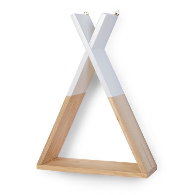 Raft de perete Tipi Childhome, Lemn Natural/Alb ERFCH-WSTIPI