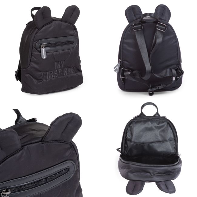 Rucsac pentru copii matlasat Childhome My First Bag Negru ERFCH-CWKIDBPBL