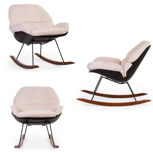 Scaun balansoar Childhome Negru/Alb ERFCH-CHRLCHBOW