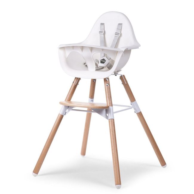 Scaun de masa reglabil in inaltime Childhome Evolu 2 Natural/Alb ERFCH-CHEVOCHNW