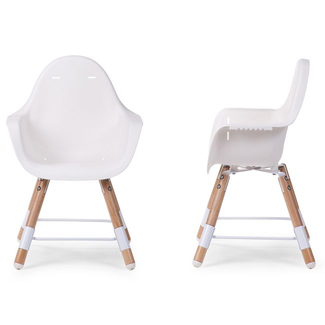 Scaun de masa reglabil in inaltime Childhome Evolu 2 Natural/Alb ERFCH-CHEVOCHNW