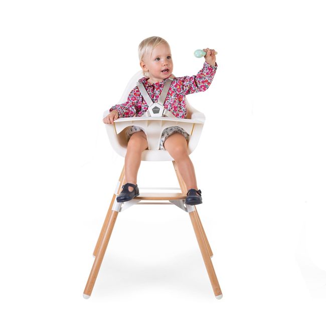Scaun de masa reglabil in inaltime Childhome Evolu 2 Natural/Alb ERFCH-CHEVOCHNW