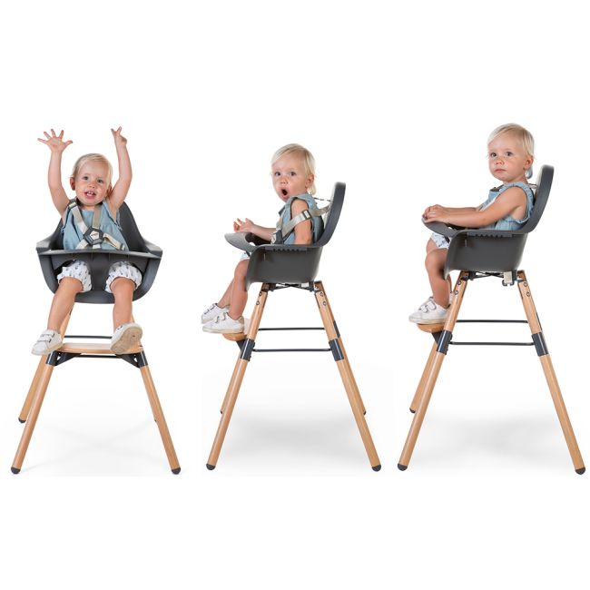 Scaun de masa reglabil in inaltime Childhome Evolu 2 Natural/Antracit ERFCH-CHEVOCHNA