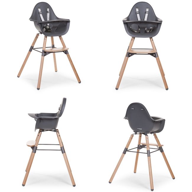Scaun de masa reglabil in inaltime Childhome Evolu 2 Natural/Antracit ERFCH-CHEVOCHNA