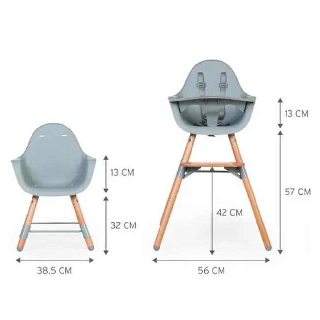 Scaun de masa reglabil in inaltime Childhome Evolu 2 Natural/Menta ERFCH-CHEVOCHMI