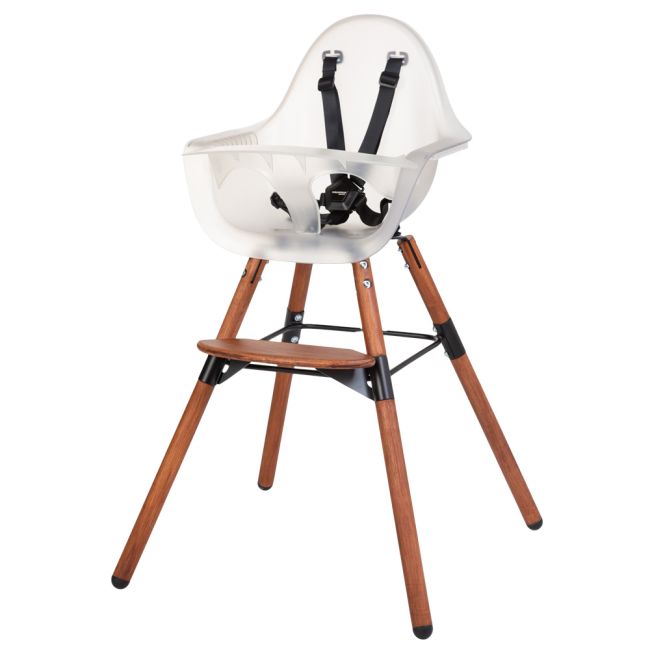 Scaun de masa reglabil in inaltime Childhome Evolu 2 Natural inchis/Alb transparent ERFCH-CHEVOCHFR