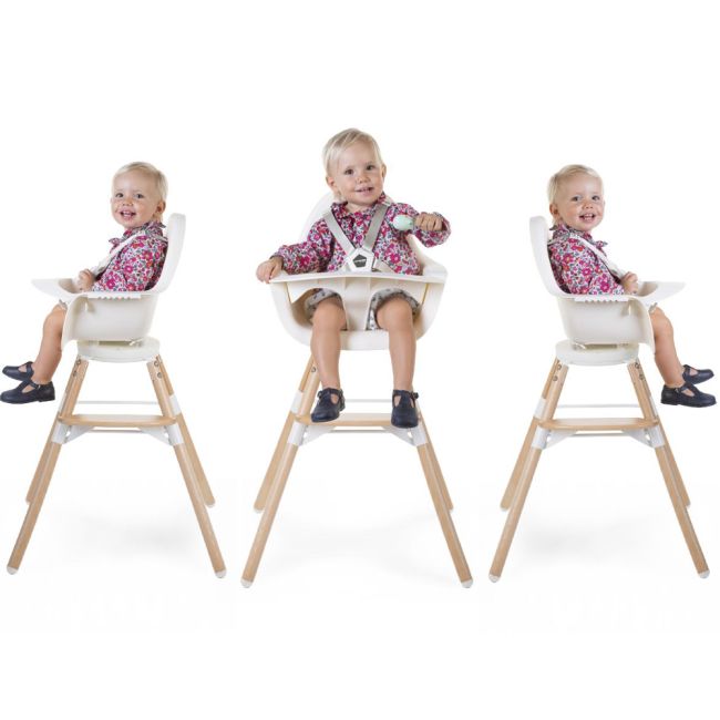 Scaun de masa reglabil in inaltime Childhome Evolu One.80, Natural/Alb ERFCH-CHEVO180NW