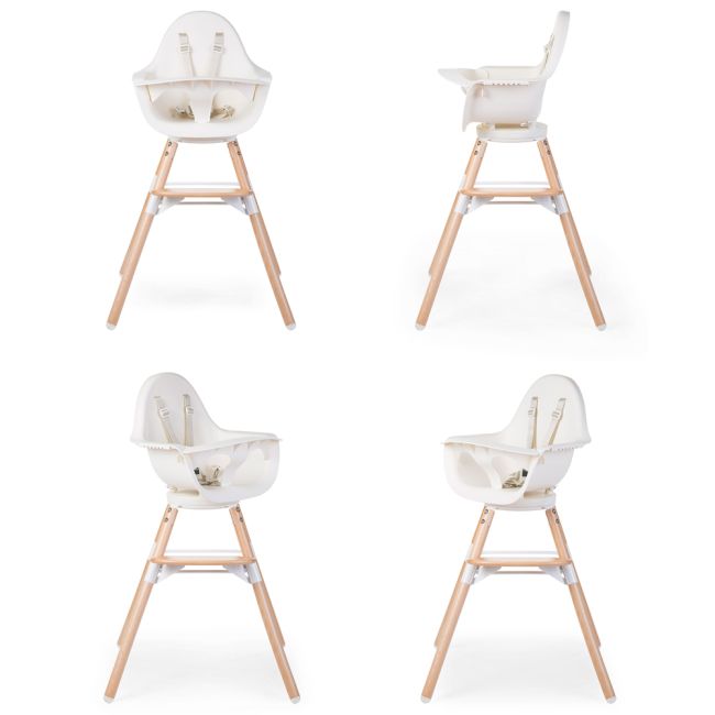 Scaun de masa reglabil in inaltime Childhome Evolu One.80, Natural/Alb ERFCH-CHEVO180NW
