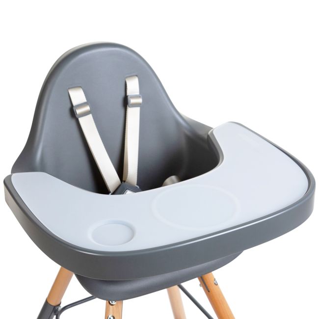 Tavita scaun de masa Childhome Evolu + Protectie din silicon, Antracit ERFCH-CHEVOTSAA