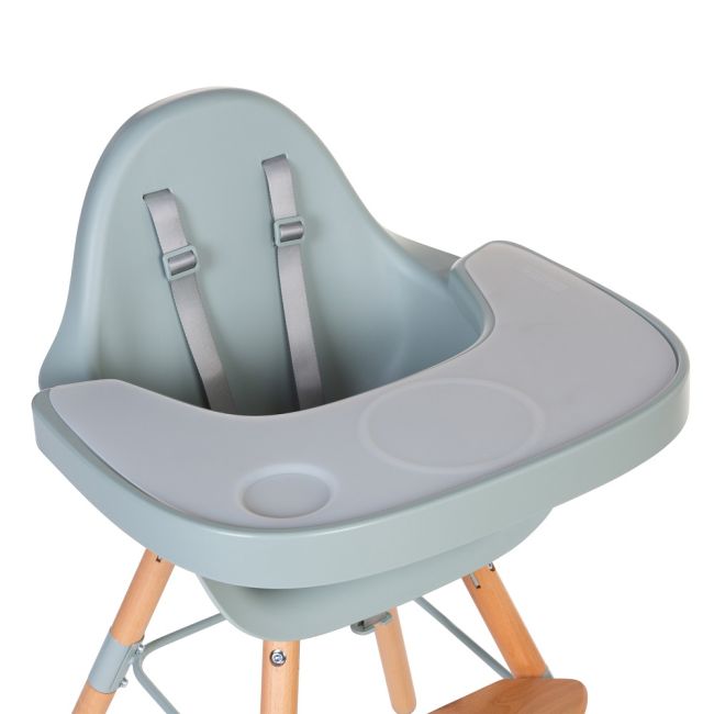 Tavita scaun de masa Childhome Evolu + Protectie din silicon, Menta ERFCH-CHEVOTSMI