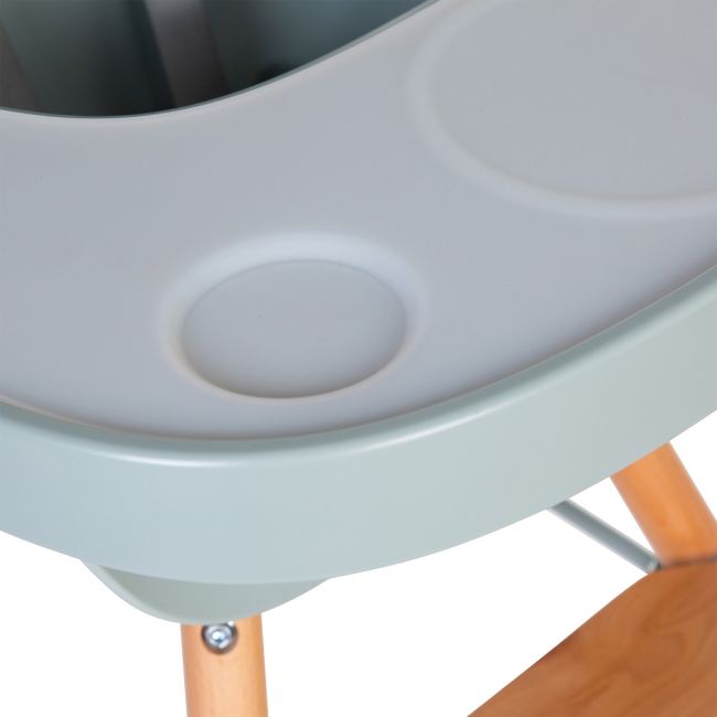Tavita scaun de masa Childhome Evolu + Protectie din silicon, Menta ERFCH-CHEVOTSMI