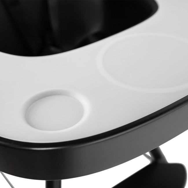 Tavita scaun de masa Childhome Evolu + Protectie din silicon, Negru ERFCH-CHEVOTSBL