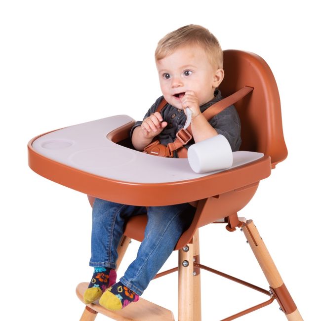 Tavita scaun de masa Childhome Evolu + Protectie din silicon, Ruginiu ERFCH-CHEVOTSRU