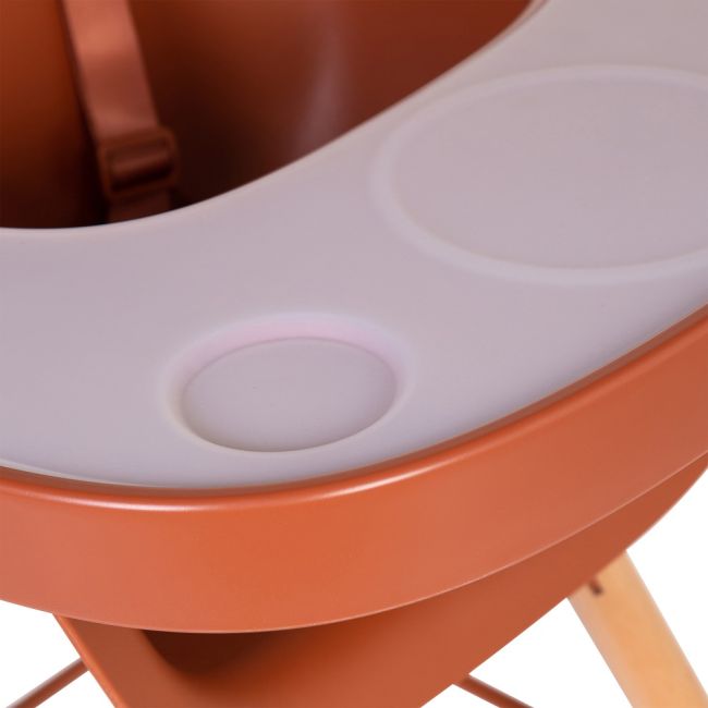 Tavita scaun de masa Childhome Evolu + Protectie din silicon, Ruginiu ERFCH-CHEVOTSRU