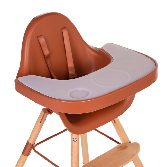 Tavita scaun de masa Childhome Evolu + Protectie din silicon, Ruginiu ERFCH-CHEVOTSRU