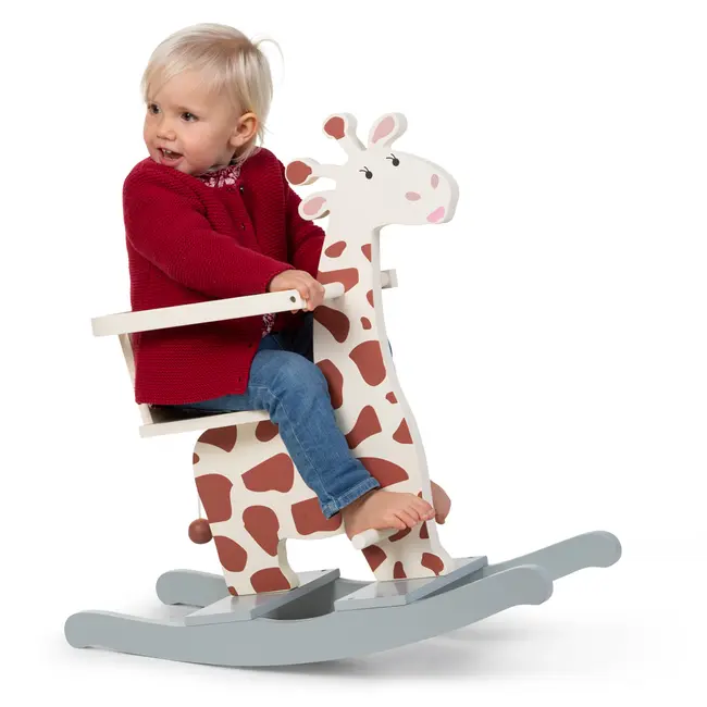 Balansoar Childhome Girafa 12-30 luni, MDF Ecru/Gri ERFCH-CWRGIF