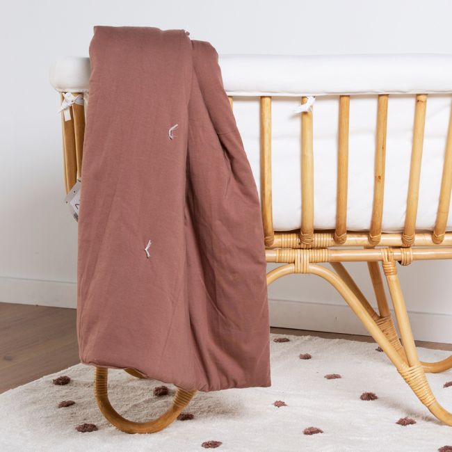Patura matlasata Childhome 140x100 cm Jerse, Ruginiu ERFCH-CCQBLRU