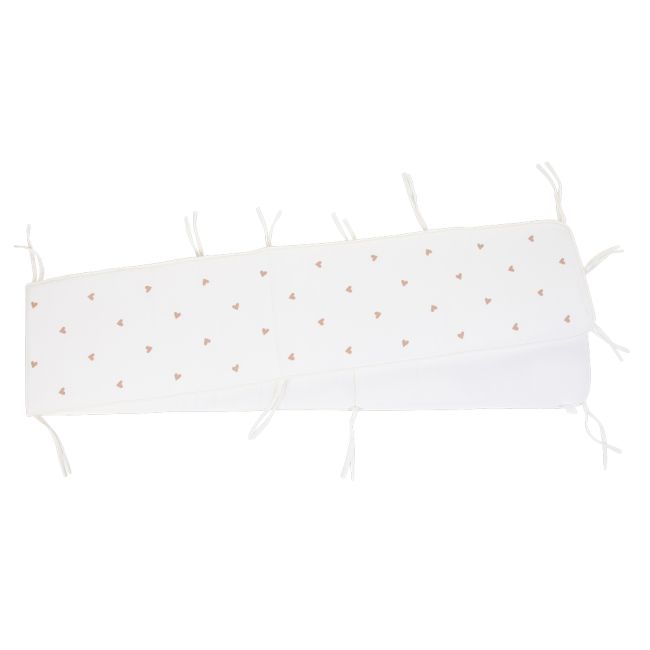 Protectie patut Childhome 35x340 cm Jerse/Muselina, Inimioare ERFCH-CCPPJOH